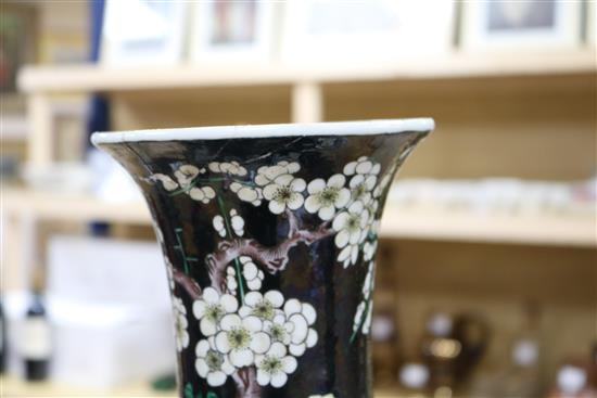A Chinese famille noire vase height 62cm